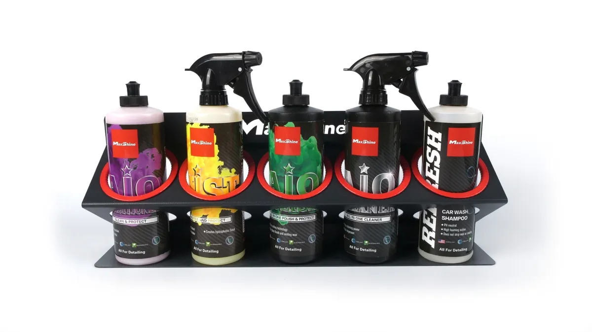 Suport pentru Recipientele de Detailing și Pastele de Polish, 5 sloturi de 500ml — imaginea 3
